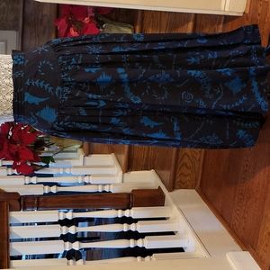 Vintage Escada Skirt Black & Blue